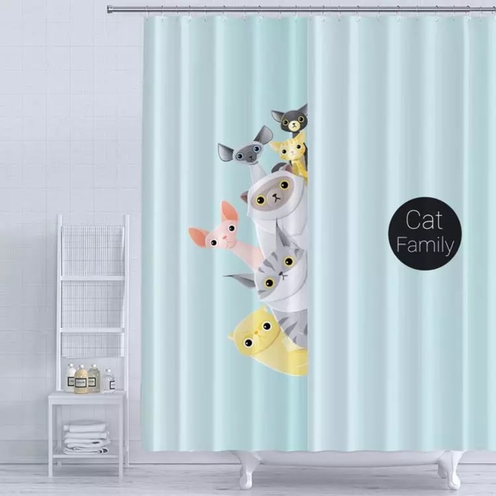 Cute 3d shower curtain